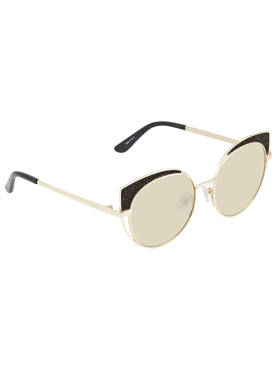 Солнцезащитные очки Guess By Marciano Smoke Mirror Cat Eye для женщин, GM0796, размер 32C — золотистый