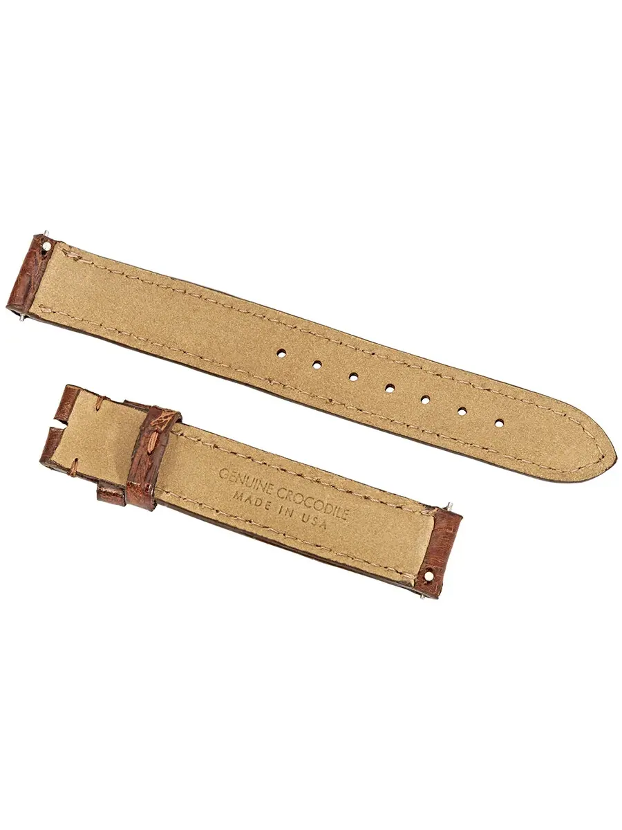 Ремешок Hadley Roma 14 мм из матовой коричневой кожи крокодила — изображение 2 из 2, коричневый