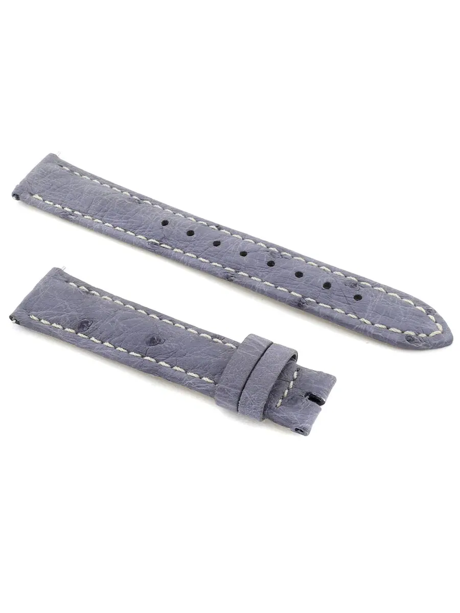 Ремешок Hadley Roma Agate Grey из страуса 16 мм