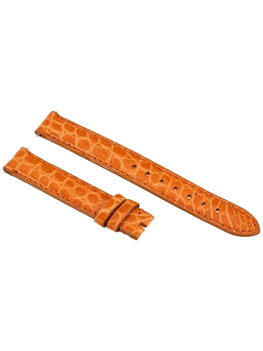 Ремешок из кожи аллигатора Hadley Roma Orange 14 мм