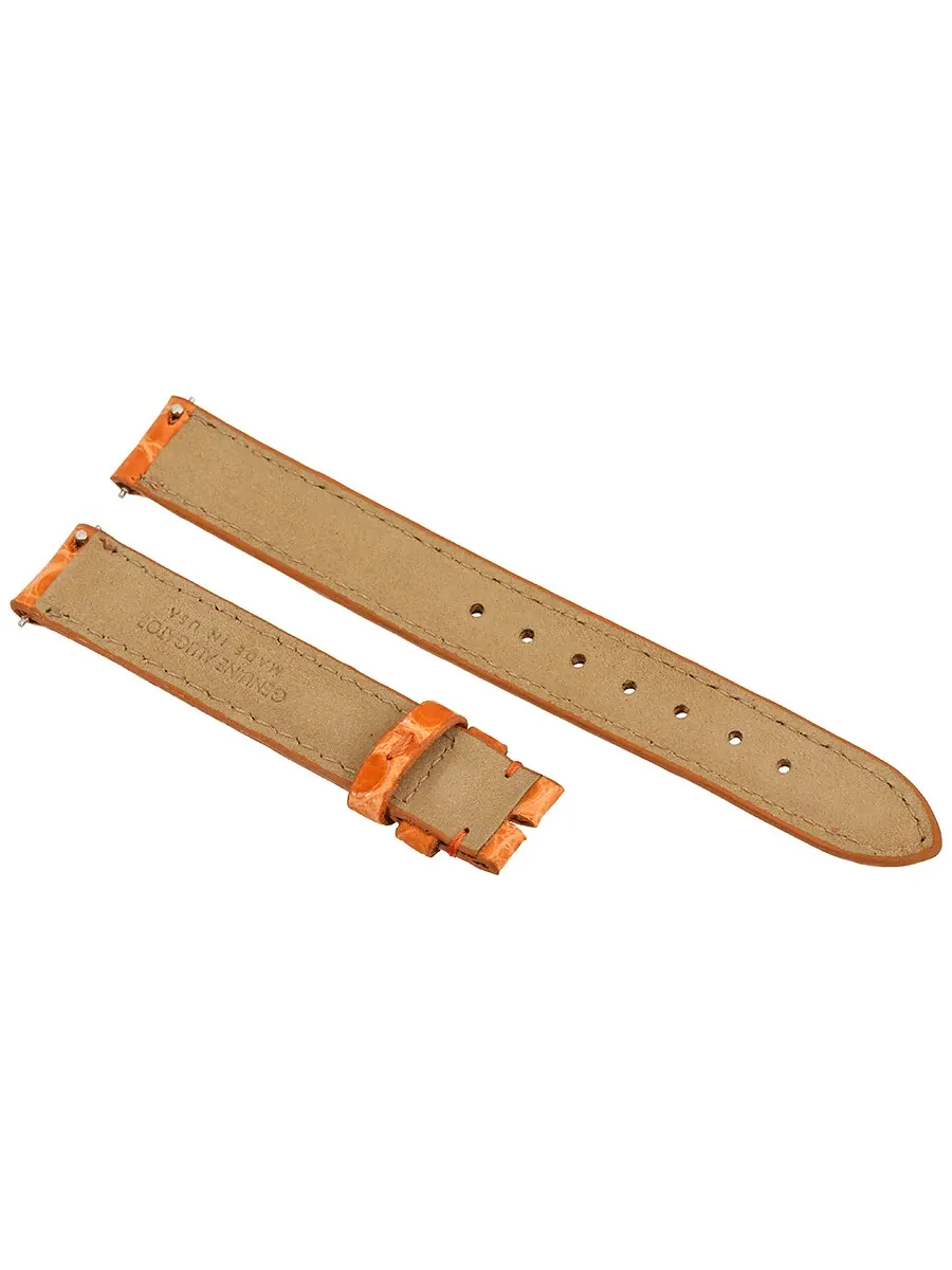 Ремешок из кожи аллигатора Hadley Roma Orange 14 мм — изображение 2 из 2, оранжевый