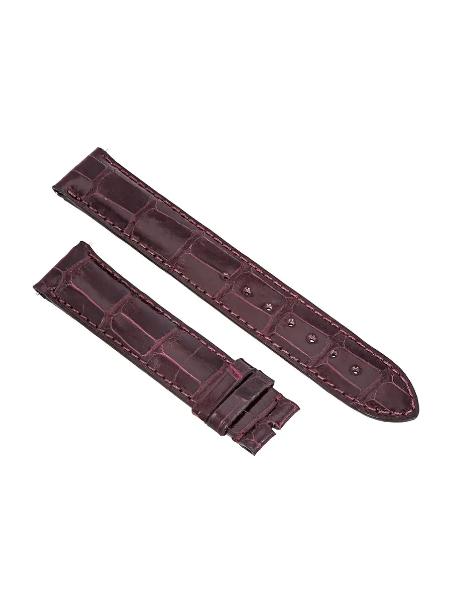 Ремешок Hadley Roma из блестящей багровой кожи аллигатора
