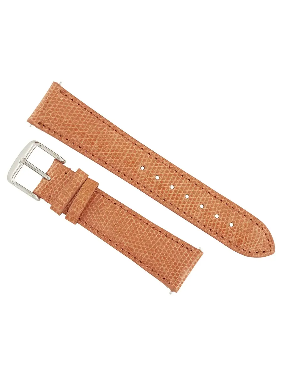 Ремешок Hadley Roma из лакированной оранжевой кожи ящерицы