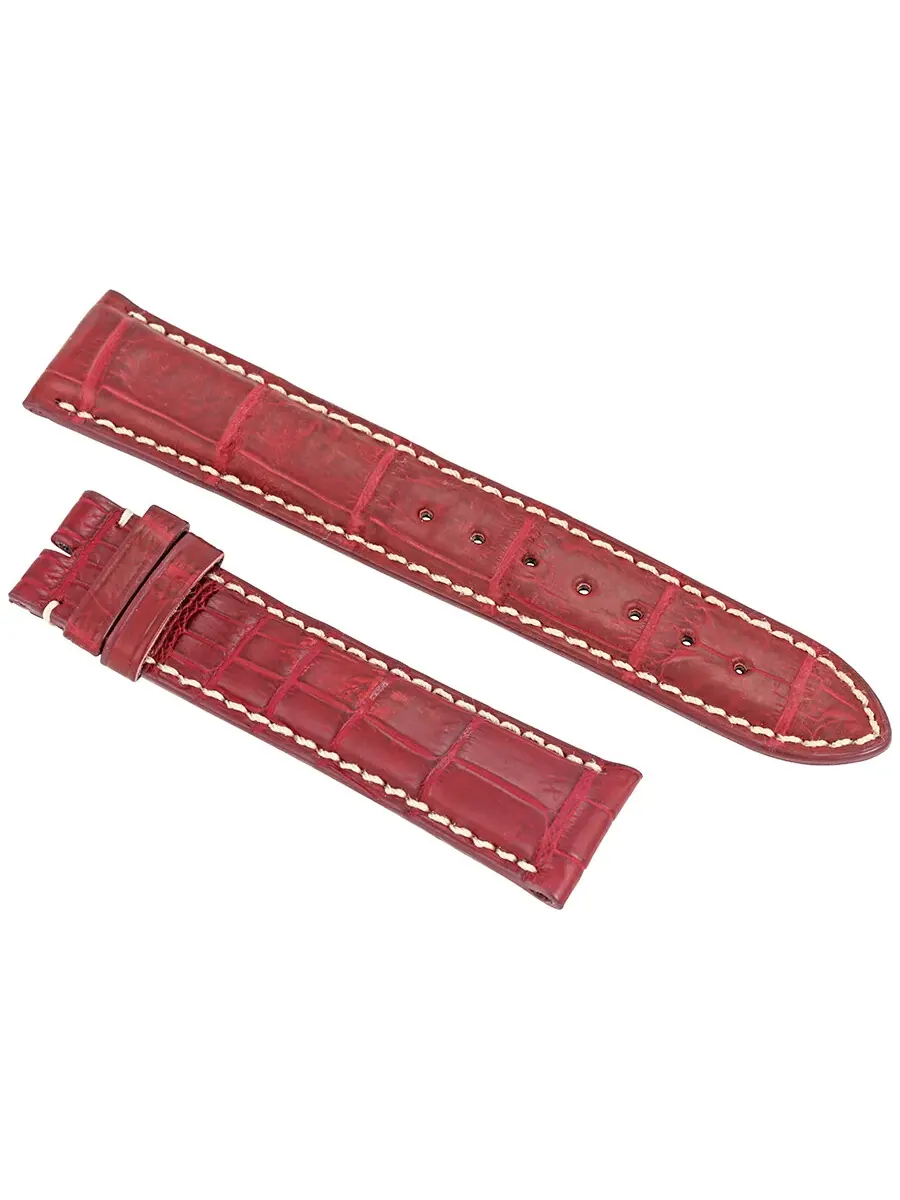 Ремешок Hadley Roma Wine Matte 21 мм из кожи аллигатора