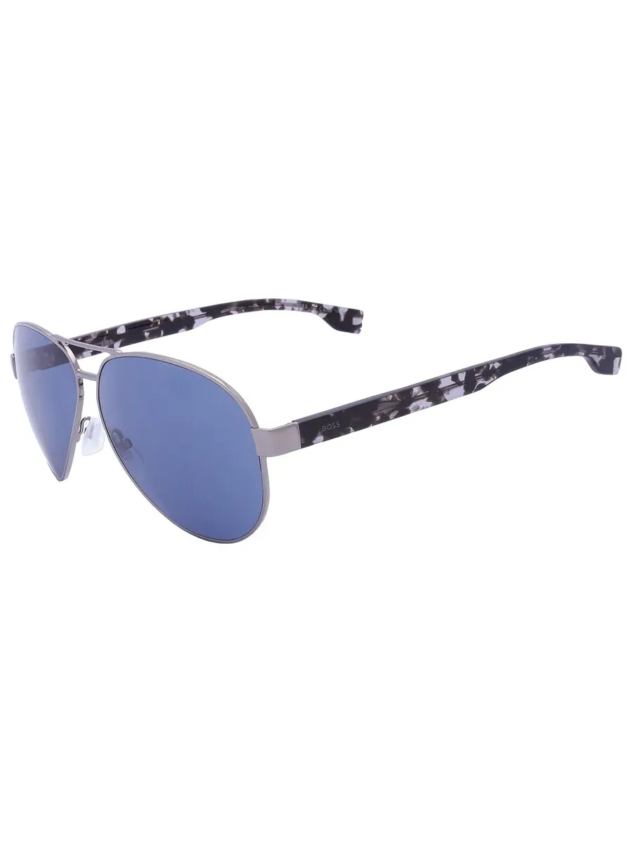 Мужские солнцезащитные очки Hugo Boss Blue Pilot BOSS 1560/O/S 06LB/KU 63 — изображение 4 из 6, синий