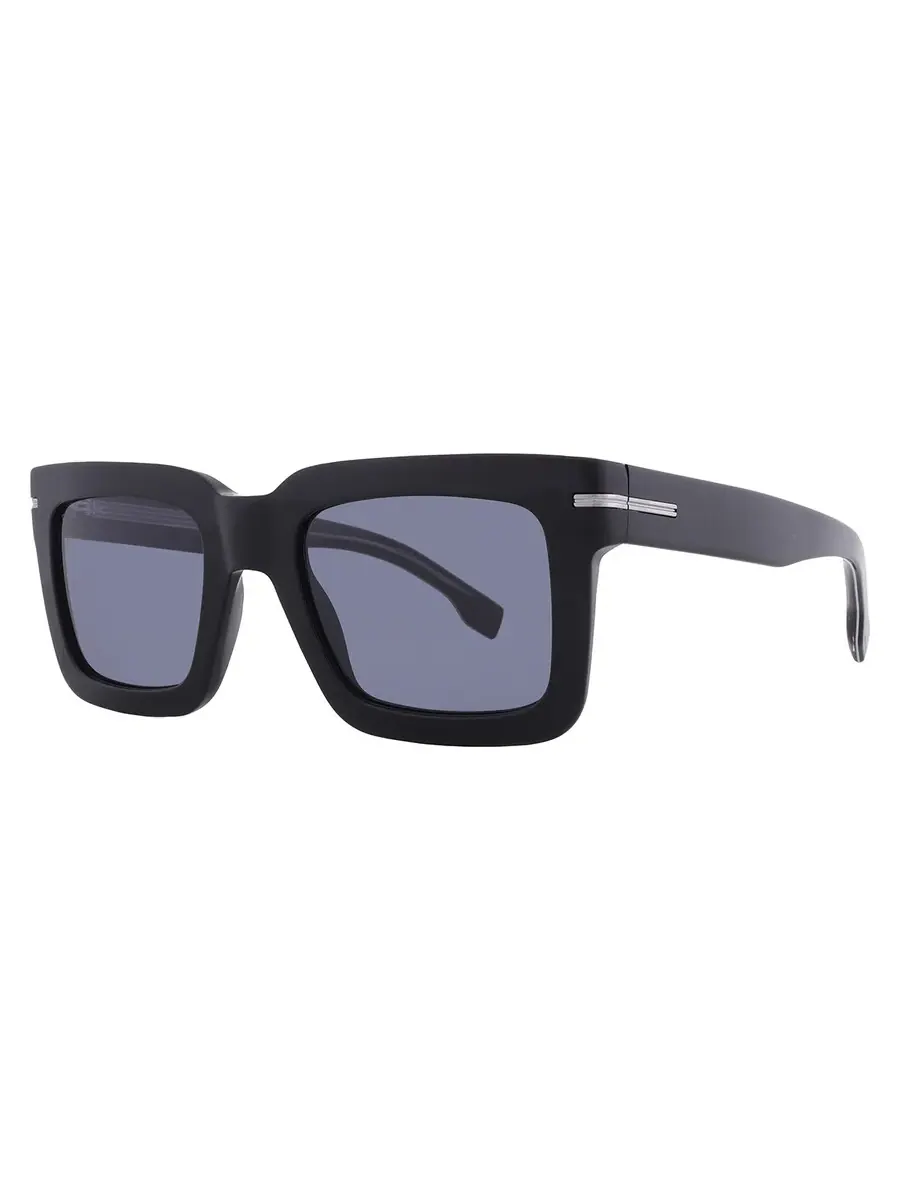 Мужские солнцезащитные очки Hugo Boss Blue Square BOSS 1501/S 0INA/KU 51 — изображение 2 из 5, черный