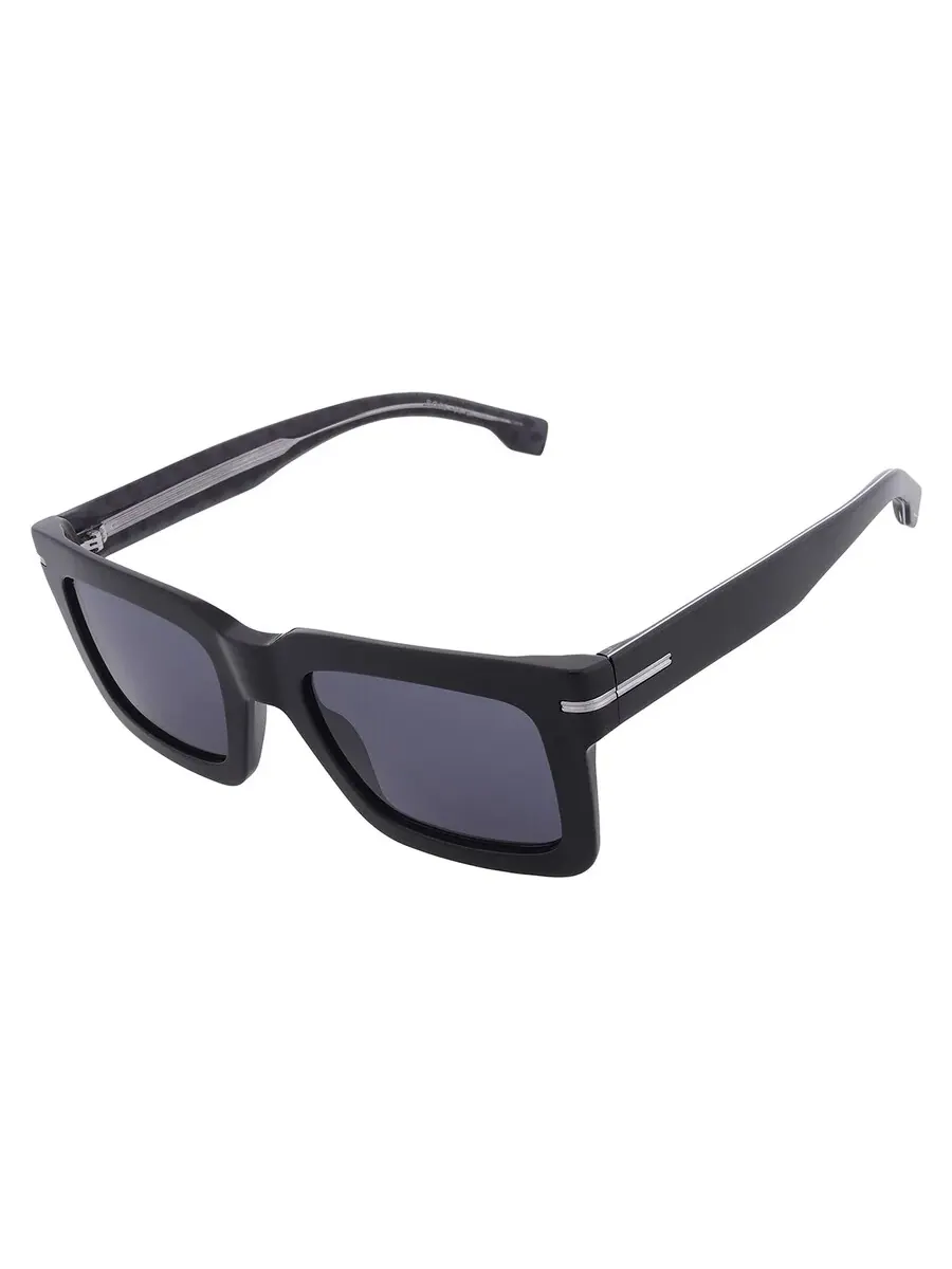 Мужские солнцезащитные очки Hugo Boss Blue Square BOSS 1501/S 0INA/KU 51 — изображение 3 из 5, черный