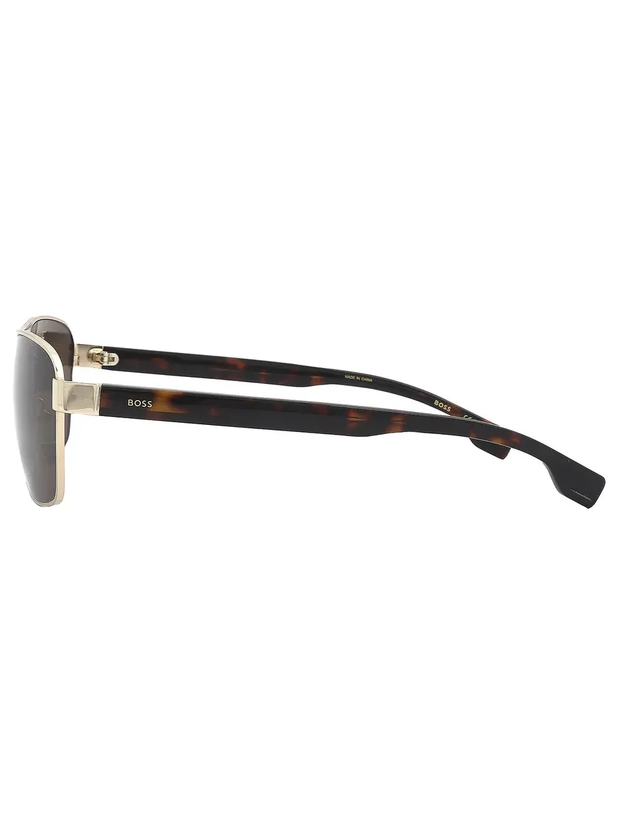 Солнцезащитные очки мужские Hugo Boss Brown Pilot BOSS 1559/O/S 0FG4/70 60, коричневый/золотой — изображение 4 из 6