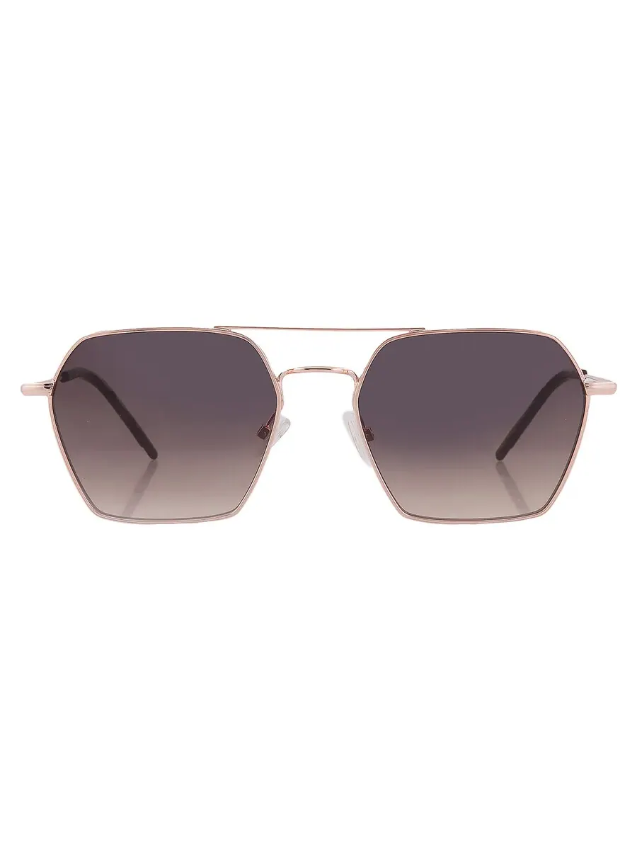 Солнцезащитные очки для женщин Hugo Boss Brown Shaded Geometric BOSS 1533/S 0000/PR 54 — золотистый