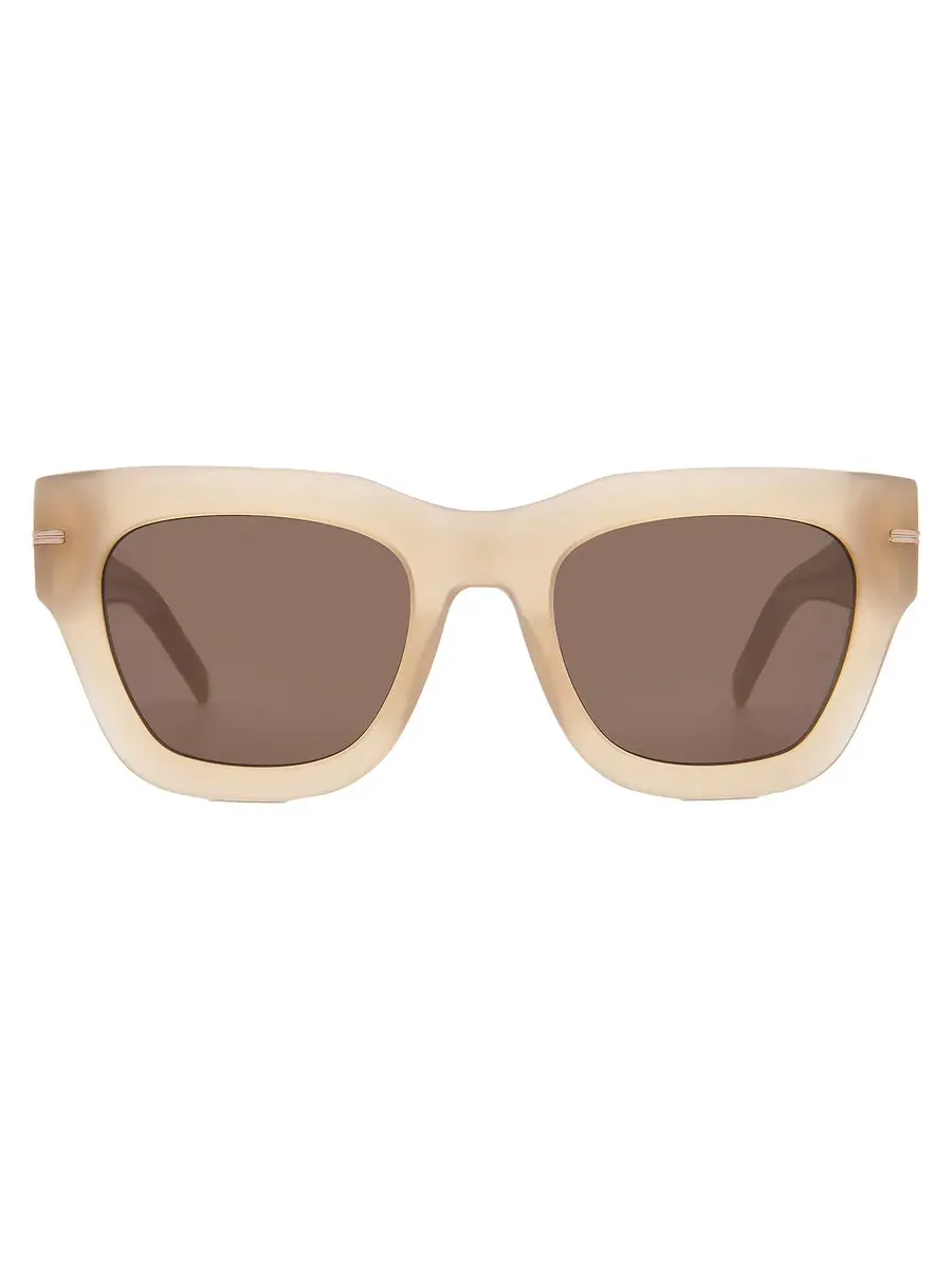 Женские солнцезащитные очки Hugo Boss Brown Square BOSS 1520/S 010A/70 51 — бежевый