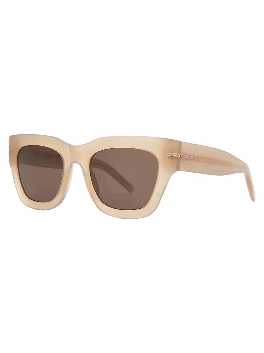 Женские солнцезащитные очки Hugo Boss Brown Square BOSS 1520/S 010A/70 51 — изображение 2 из 5, бежевый