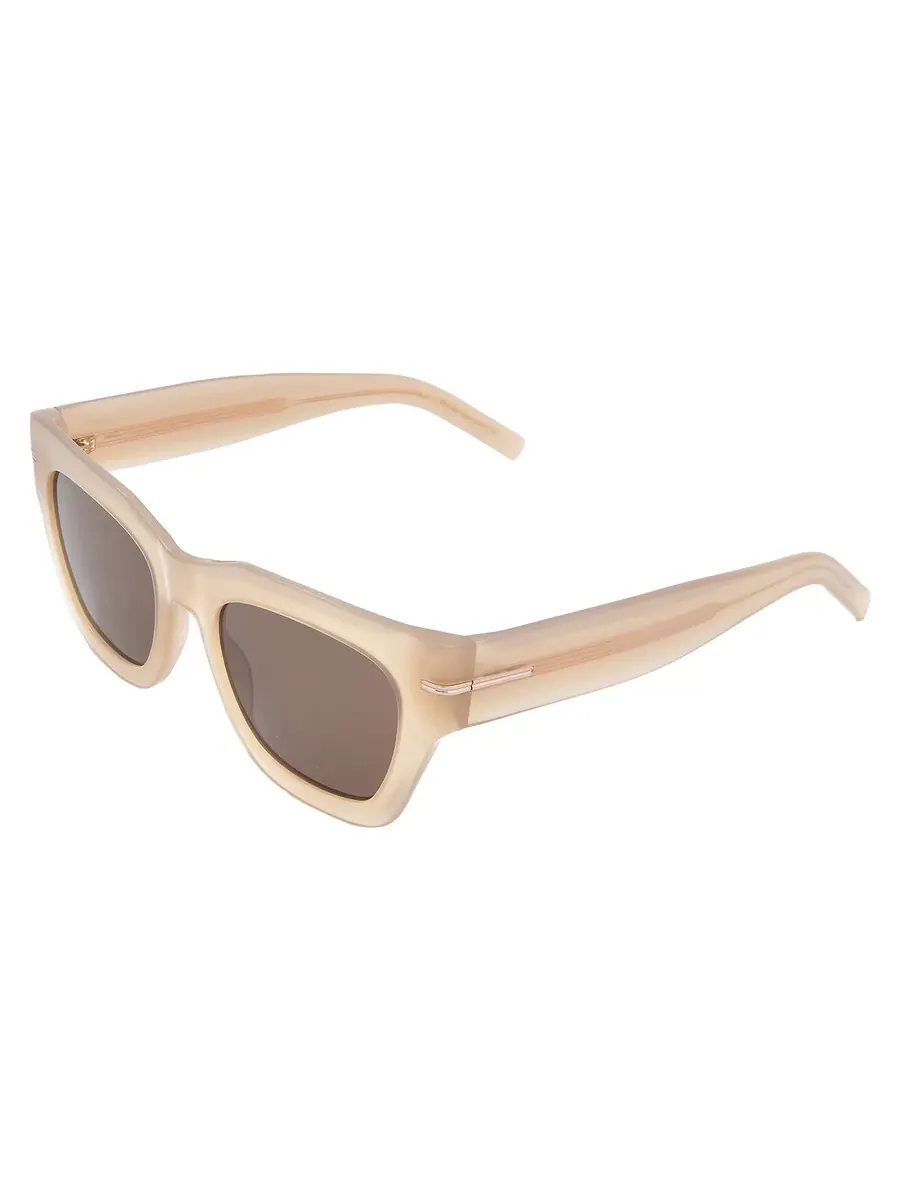 Женские солнцезащитные очки Hugo Boss Brown Square BOSS 1520/S 010A/70 51 — изображение 4 из 5, бежевый