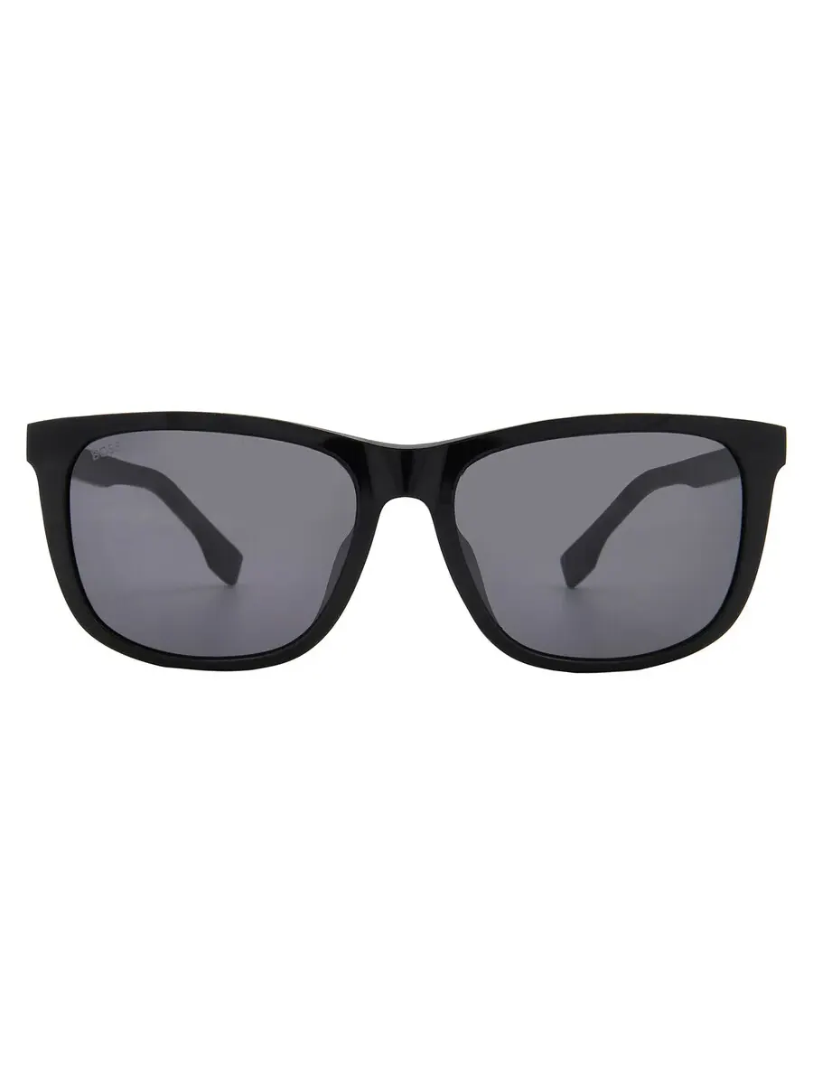 Мужские солнцезащитные очки Hugo Boss темно-серого цвета, квадратные BOSS 1617/F/S 0807/IR 59 — черный