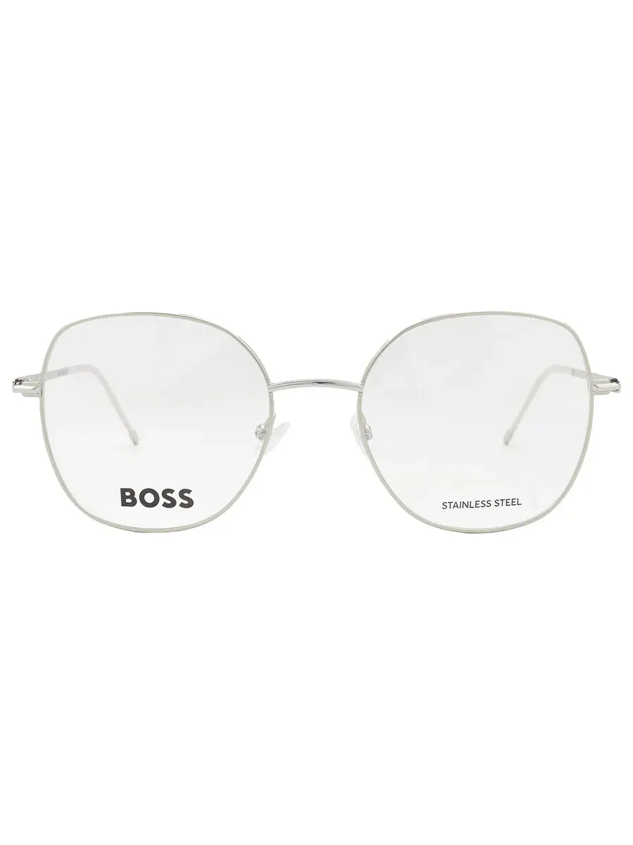 Женские очки Hugo Boss Demo Oval BOSS 1529 0AVB 52 — серебристый