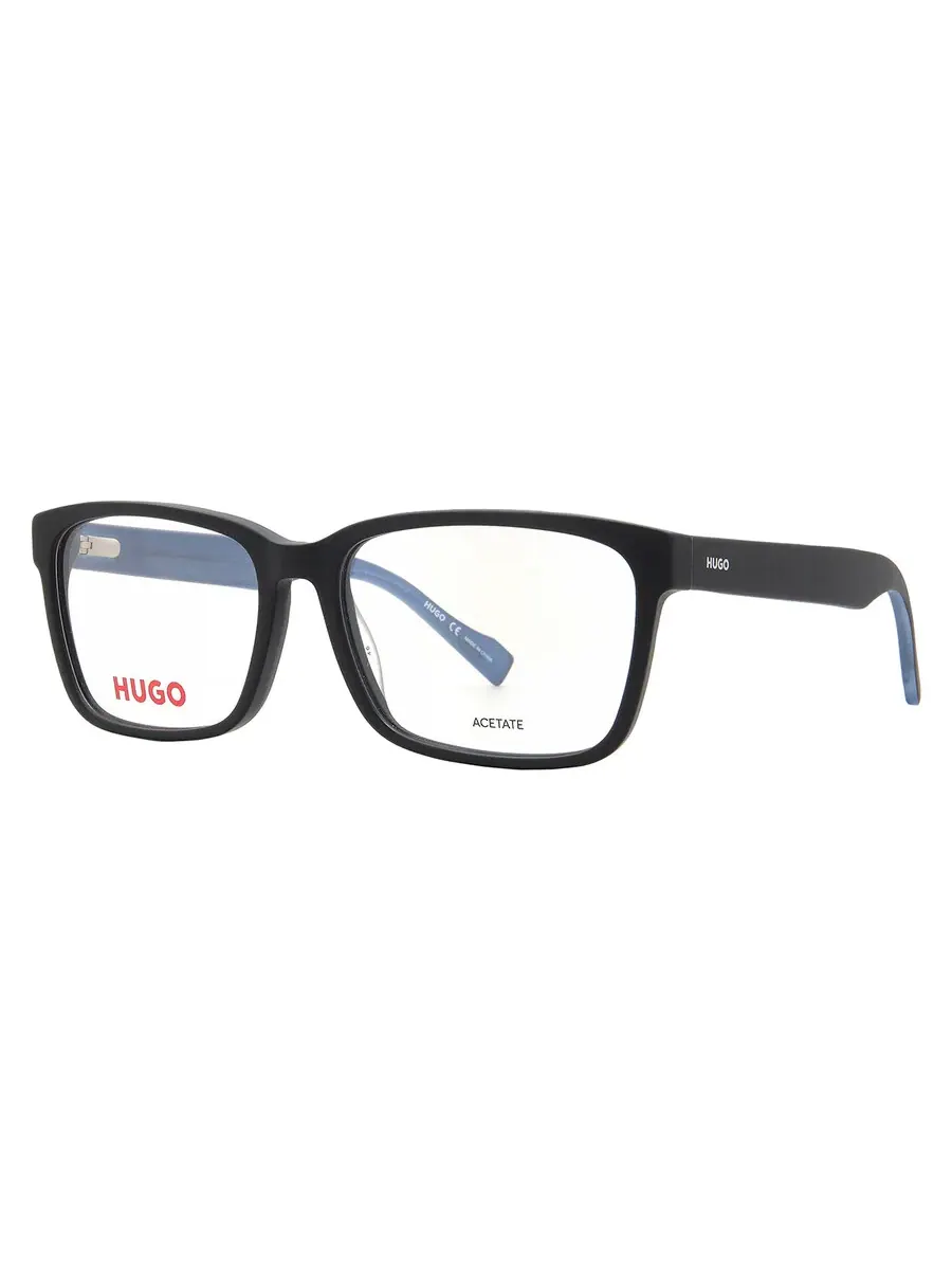 Мужские очки Hugo Boss Demo Rectangular HG 0182 0003 55 — изображение 2 из 5, черный