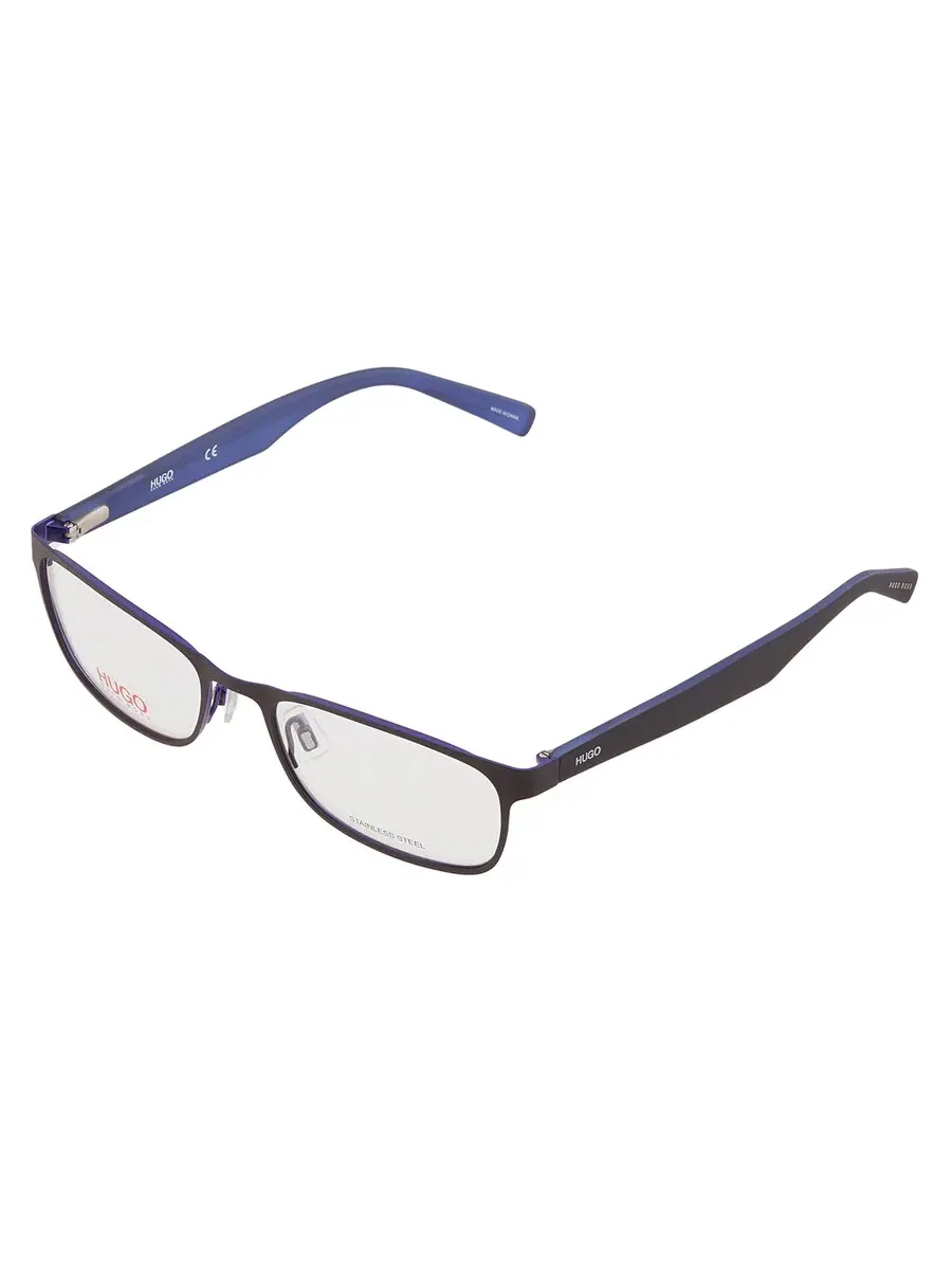 Мужские очки Hugo Boss Demo Rectangular HG 0209 00VK 54 — изображение 4 из 6, черный/синий