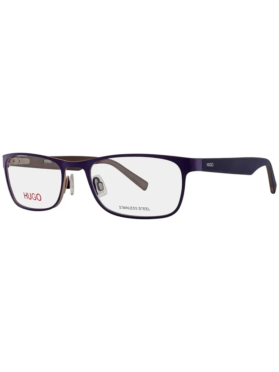 Мужские очки Hugo Boss Demo Rectangular HG 0209 04NZ 54 — изображение 2 из 5, синий/серый