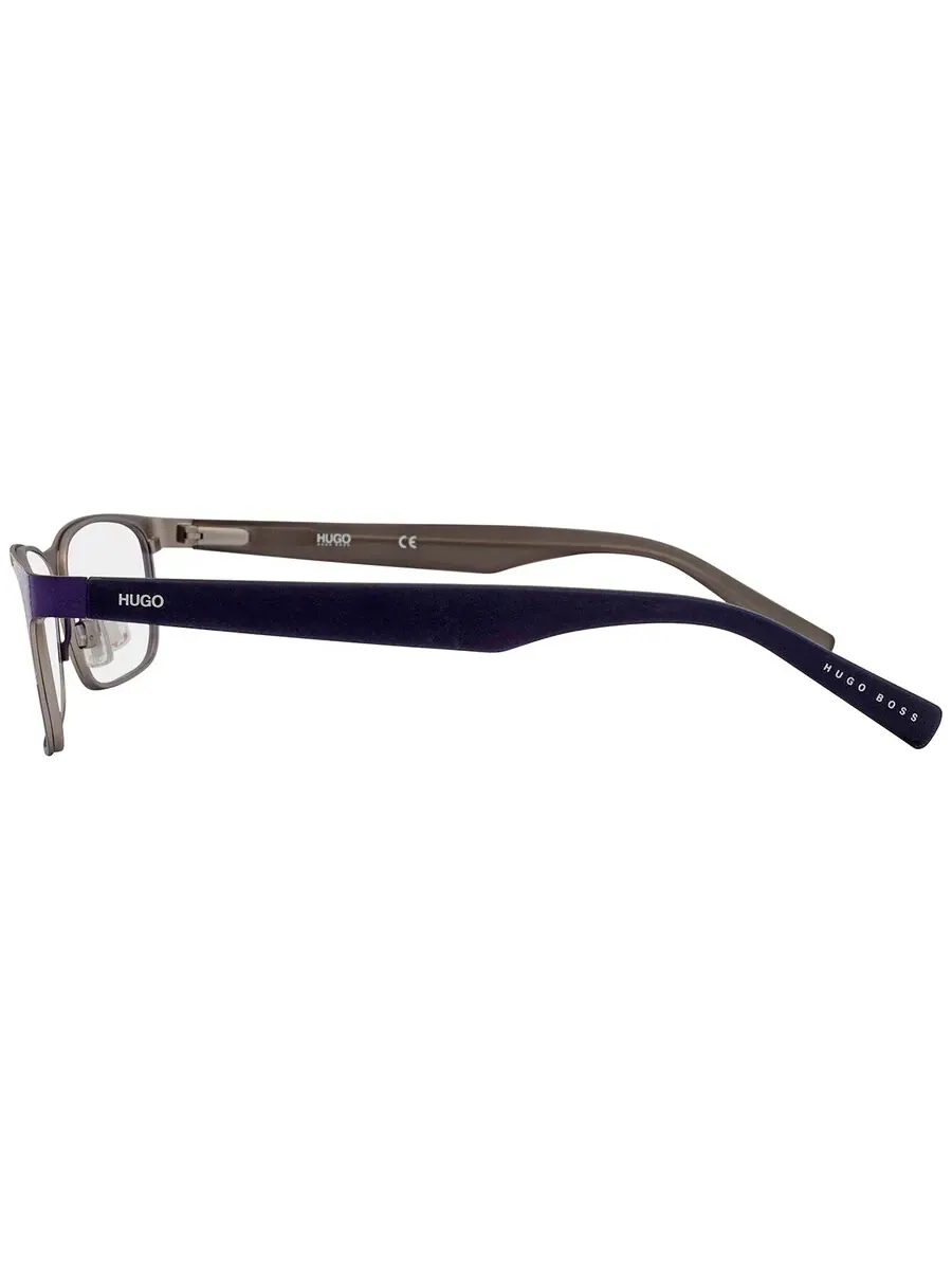 Мужские очки Hugo Boss Demo Rectangular HG 0209 04NZ 54 — изображение 4 из 5, синий/серый