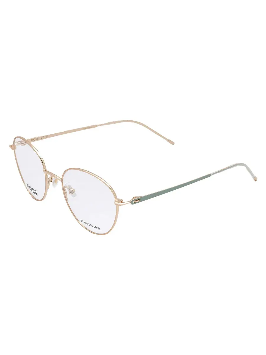 Демонстрационные круглые женские очки Hugo Boss BOSS 1530 0PEF 50, золотистый/зеленый — 4