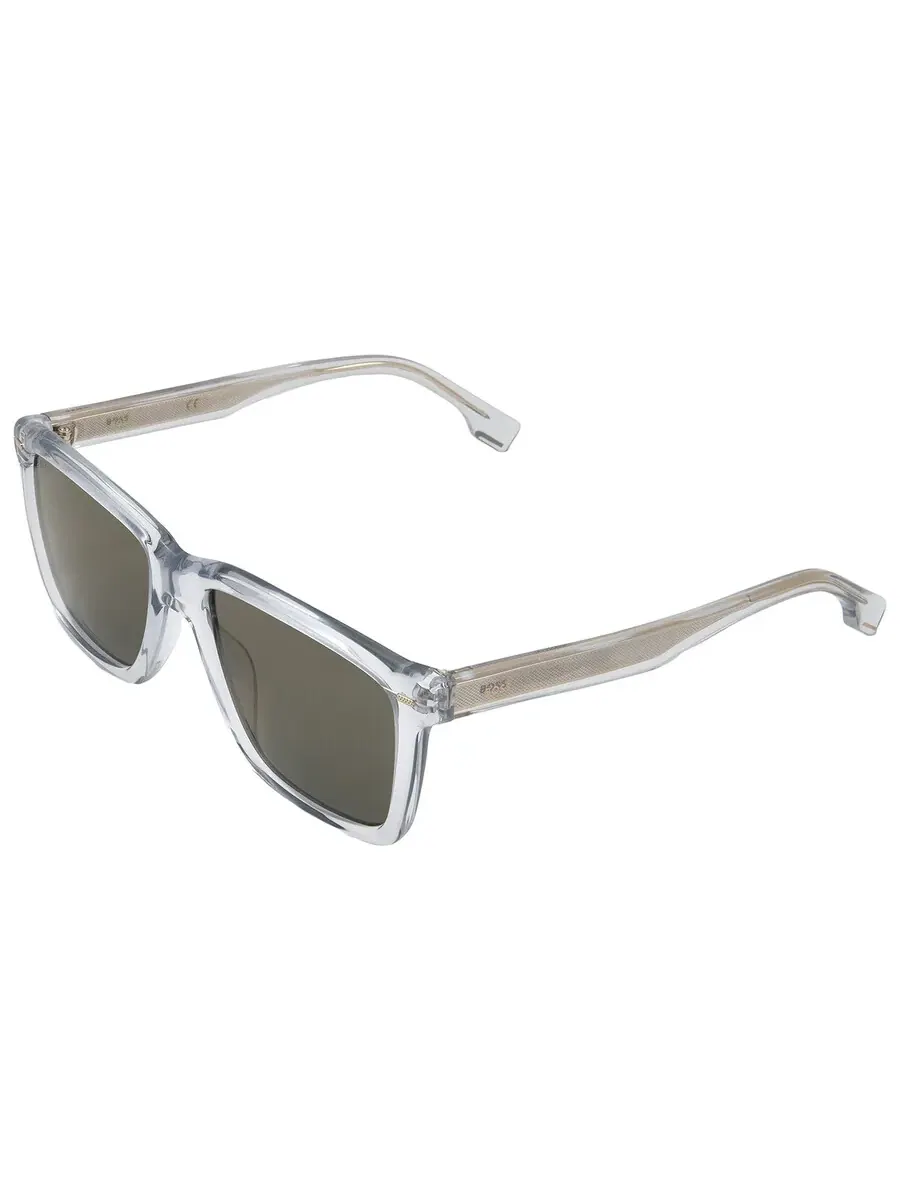 Солнцезащитные очки мужские Hugo Boss Green Gold Mirror Square BOSS 1317/S 0KB7/CW 55 — изображение 4 из 5, серый