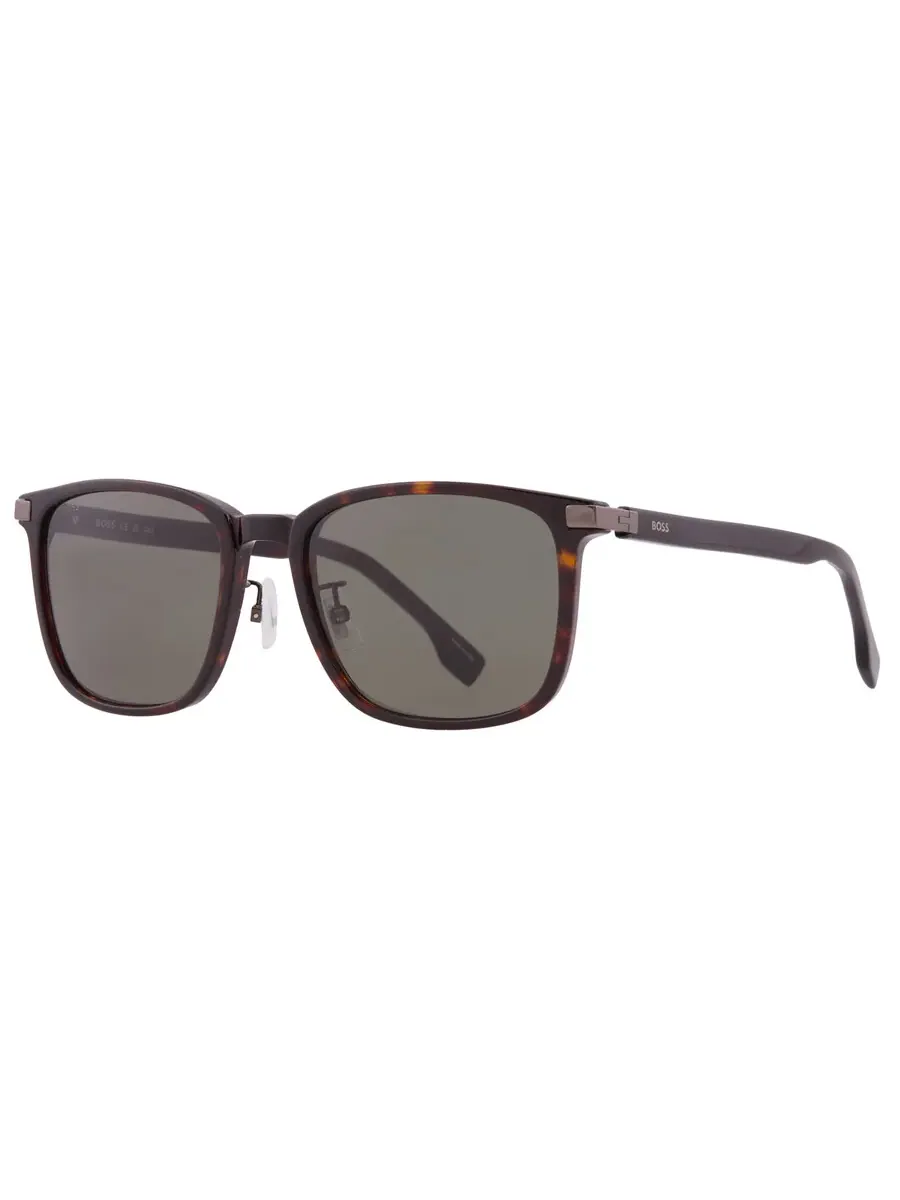 Мужские солнцезащитные очки Hugo Boss Green Square BOSS 1406/F/SK 0086/QT 57 — изображение 2 из 5, хаки