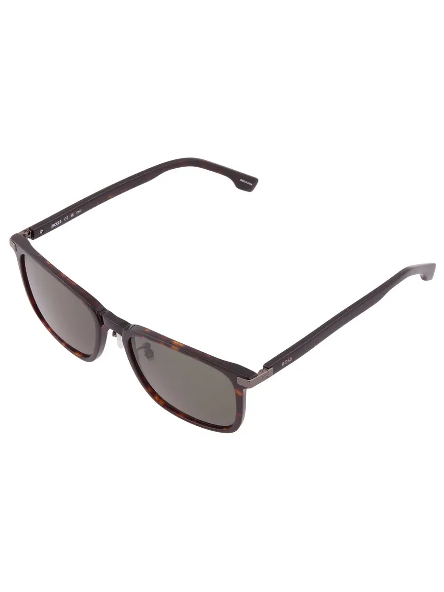 Мужские солнцезащитные очки Hugo Boss Green Square BOSS 1406/F/SK 0086/QT 57 — изображение 3 из 5, хаки