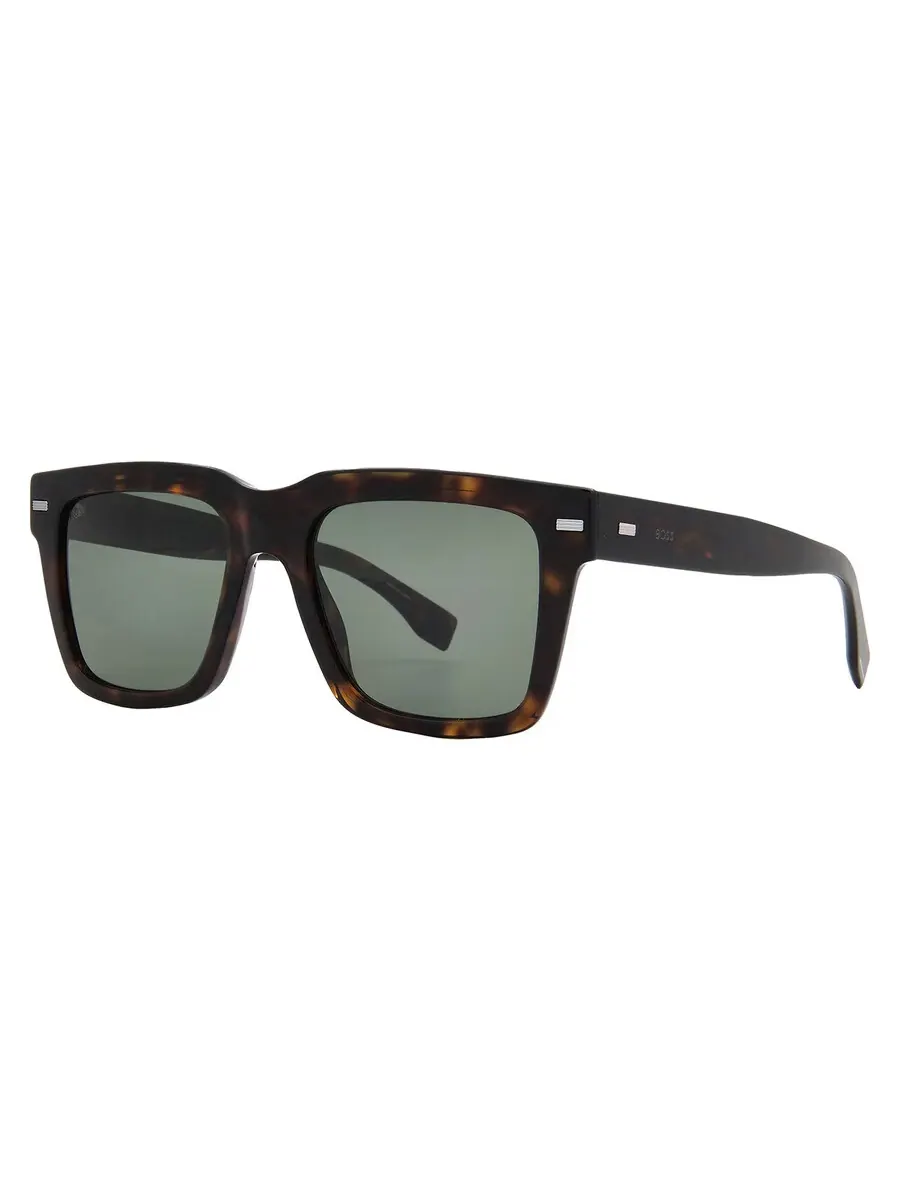 Мужские солнцезащитные очки Hugo Boss Green Square BOSS 1442/S 0086/QT 53 — изображение 2 из 5, хавана