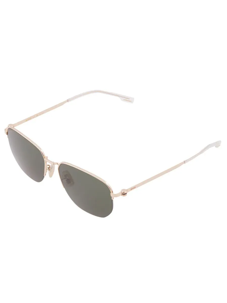 Мужские солнцезащитные очки Hugo Boss Green Square BOSS 1538/F/SK 0J5G/QT 57 — изображение 3 из 5, золото