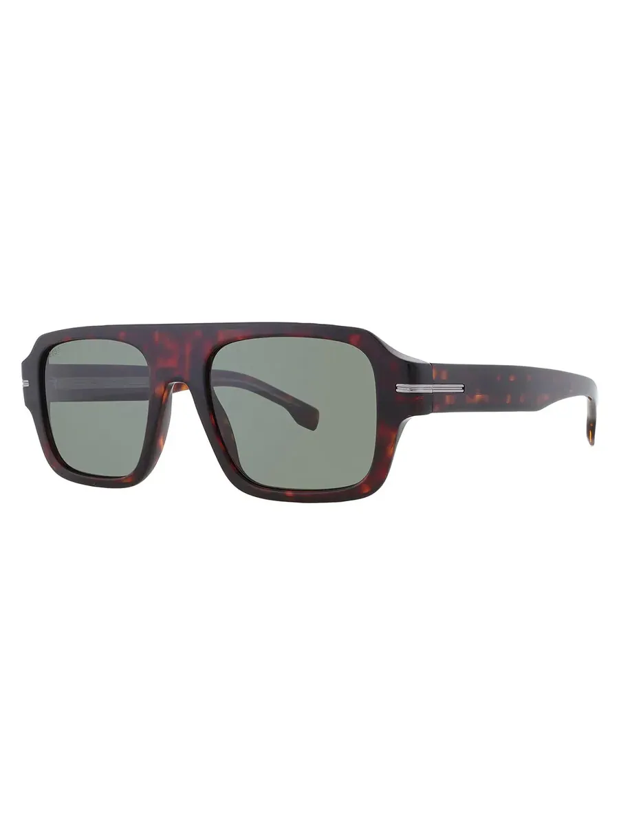 Мужские солнцезащитные очки Hugo Boss Green Square BOSS 1595/S 0086/O7 53 — изображение 2 из 5, хавана