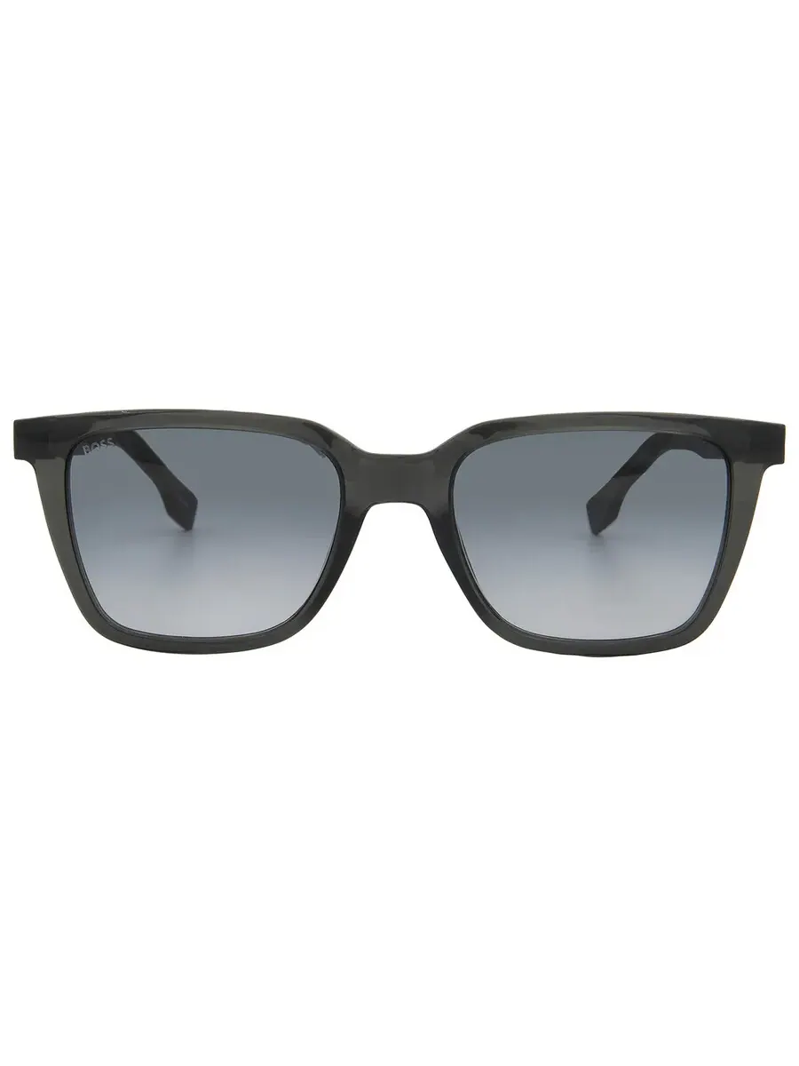 Мужские солнцезащитные очки Hugo Boss серого цвета с квадратной формой BOSS 1574/S 0KB7/9O 53