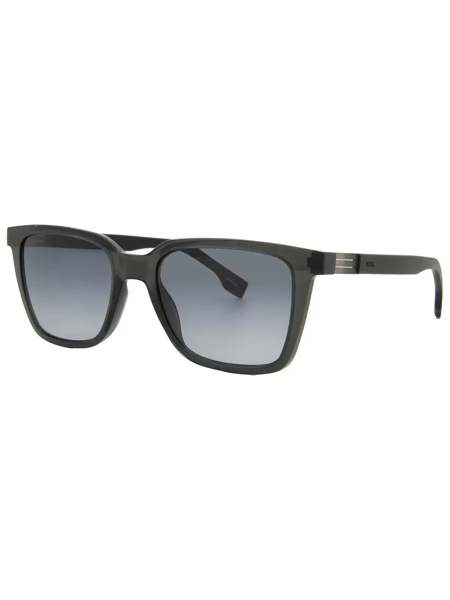 Мужские солнцезащитные очки Hugo Boss серого цвета с квадратной формой BOSS 1574/S 0KB7/9O 53 — изображение 2 из 5, серый