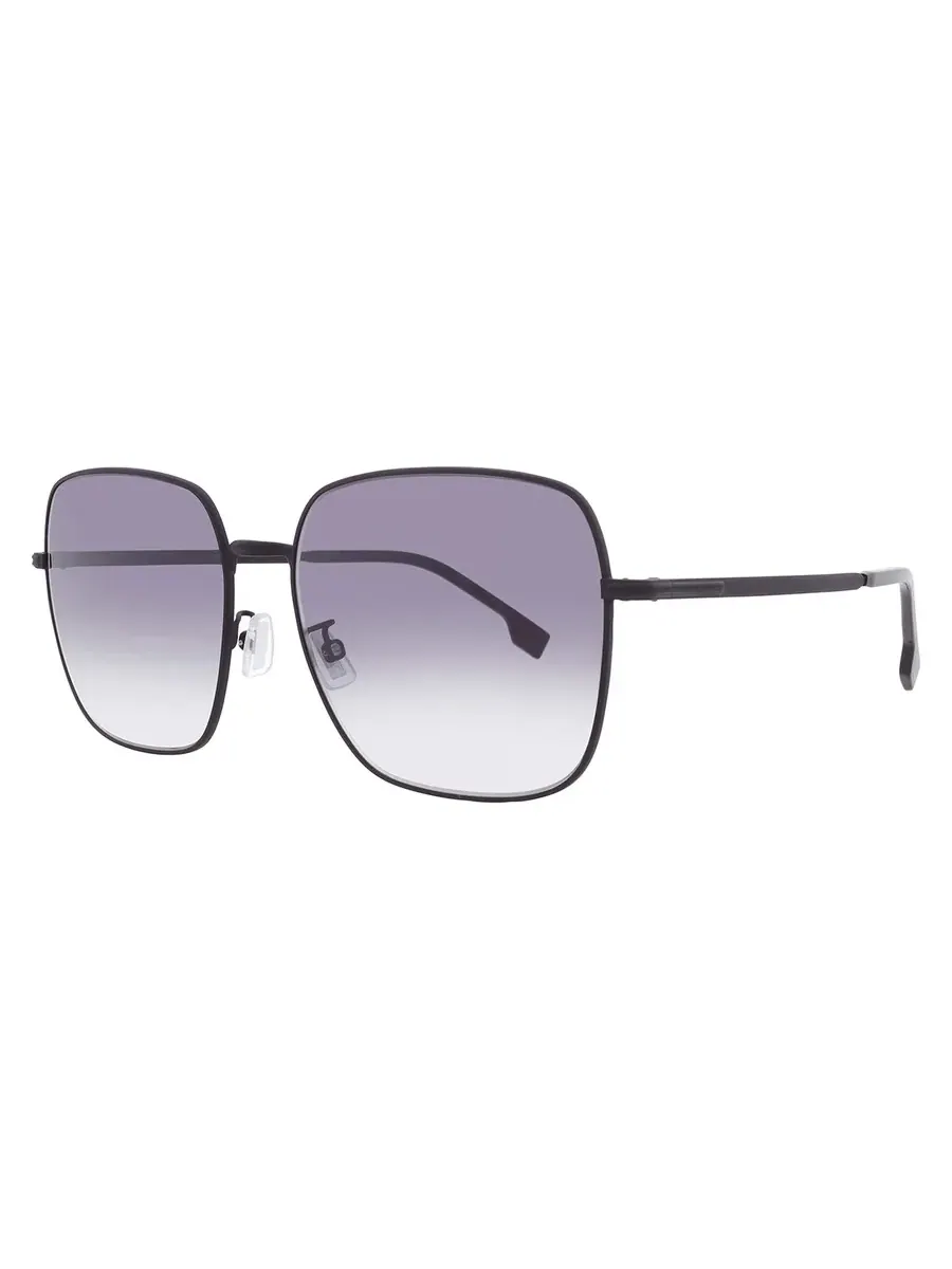 Серые квадратные унисекс солнцезащитные очки Hugo Boss BOSS 1613/F/SK 0003/9O 59 — изображение 2 из 5, черный