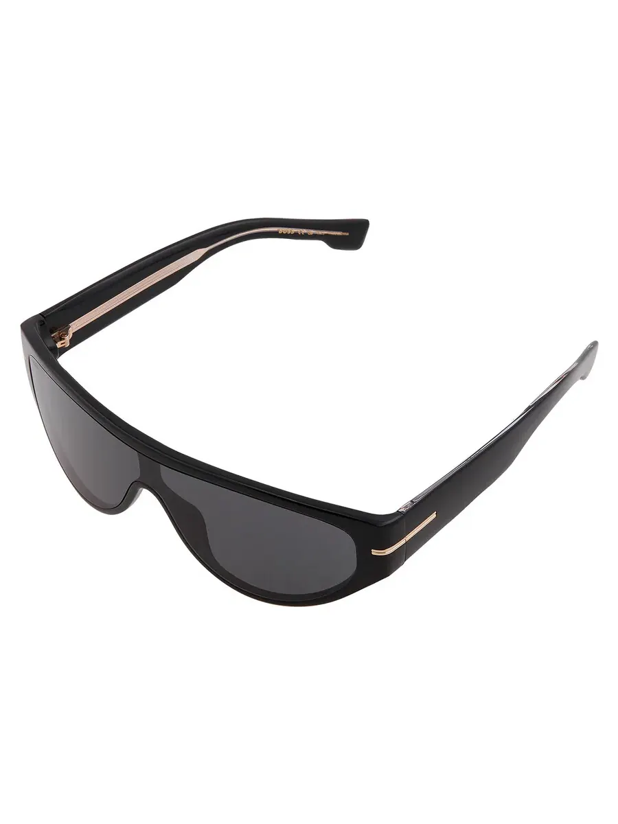 Солнцезащитные очки Hugo Boss Grey Shield для мужчин BOSS 1623/S 0807/IR 99 — изображение 3 из 5, черный