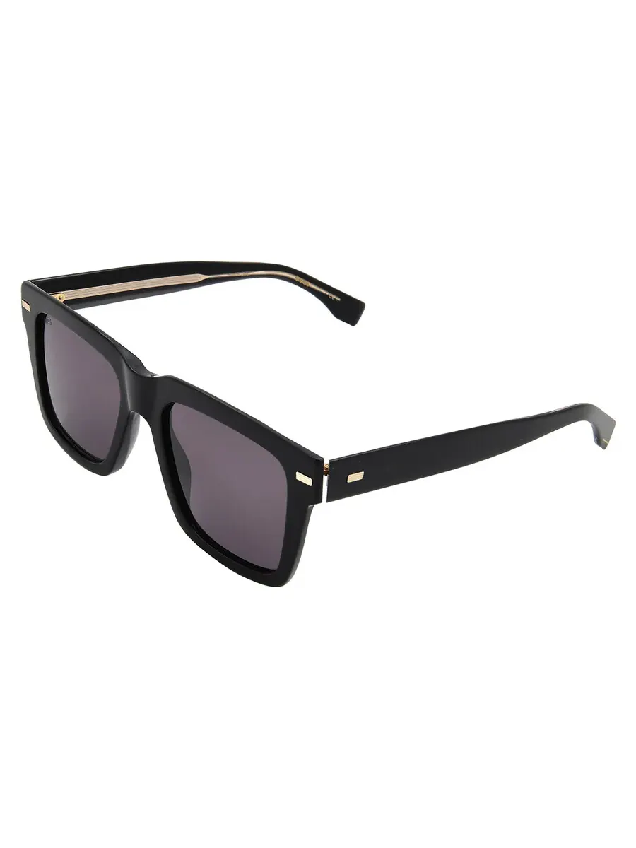 Солнцезащитные очки Hugo Boss Grey Square для мужчин BOSS 1442/S 0807/IR 53 — изображение 4 из 5, черный