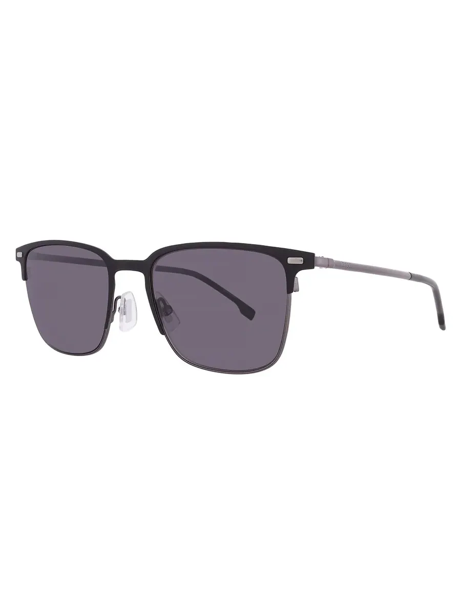 Солнцезащитные очки Hugo Boss Grey Square для мужчин BOSS 1019/S 0003/IR 54 — изображение 2 из 5, черный