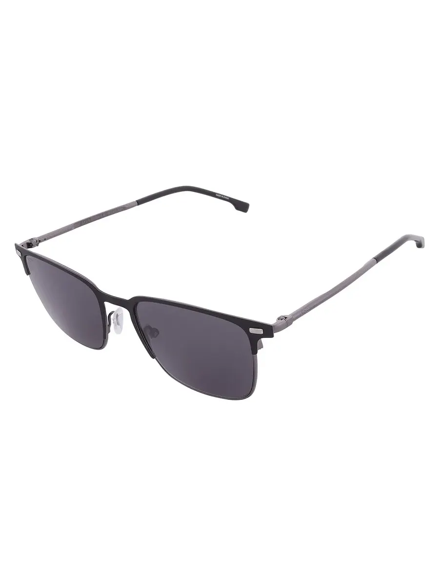 Солнцезащитные очки Hugo Boss Grey Square для мужчин BOSS 1019/S 0003/IR 54 — изображение 3 из 5, черный