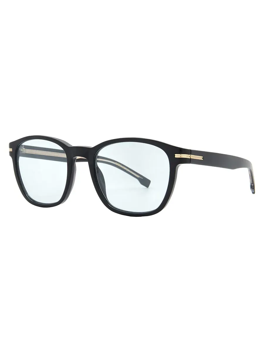 Мужские солнцезащитные очки Hugo Boss Grey Square BOSS 1505/S 0807/1N 52 — изображение 2 из 5, черный