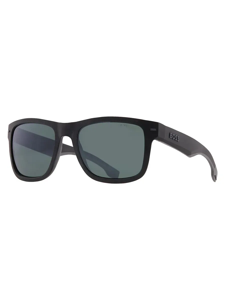 Солнцезащитные очки для мужчин Hugo Boss Polarized Green Sport BOSS 1496/S 0O6W/HC 55 — изображение 2 из 5, черный