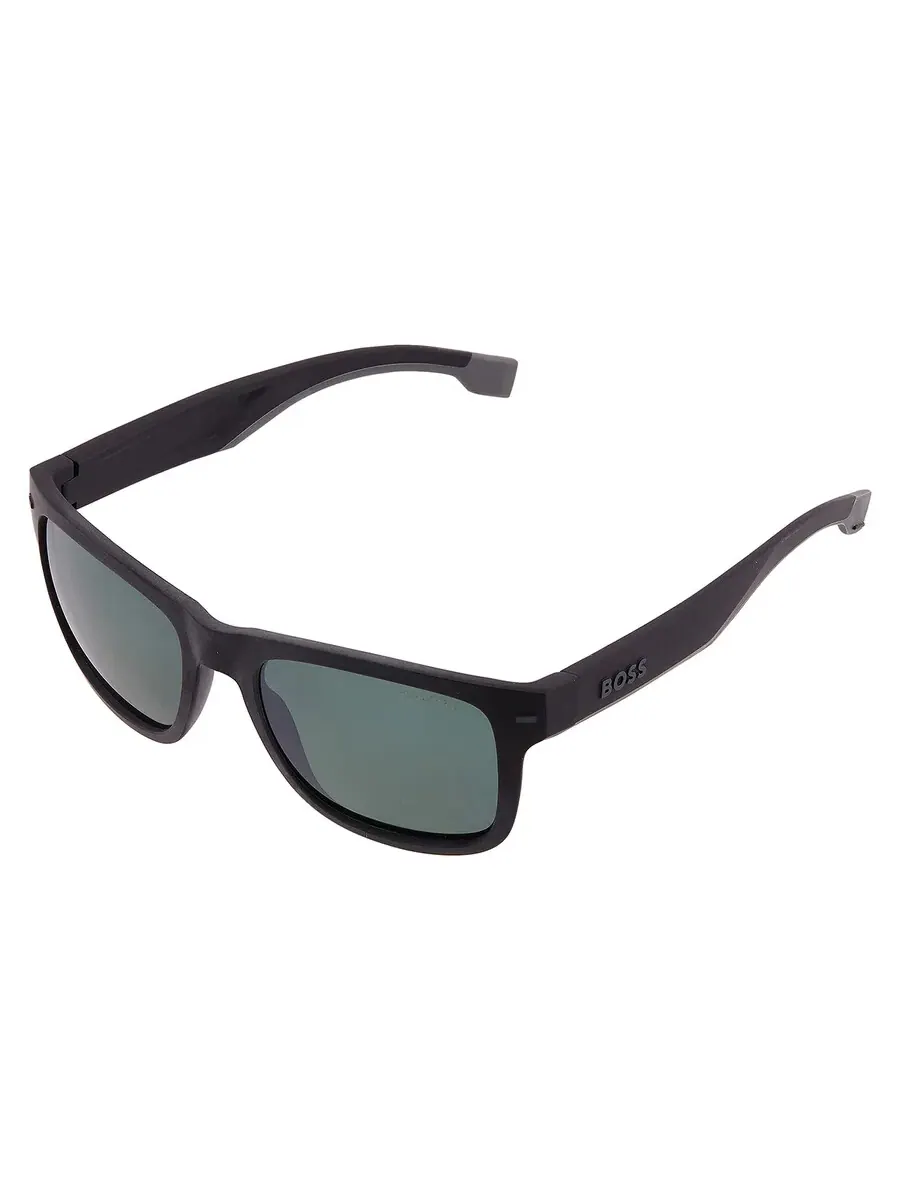 Солнцезащитные очки для мужчин Hugo Boss Polarized Green Sport BOSS 1496/S 0O6W/HC 55 — изображение 3 из 5, черный