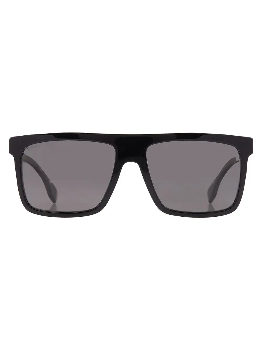 Мужские поляризованные солнцезащитные очки Hugo Boss Browline серого цвета BOSS 1440/O/S 0807/M9 59