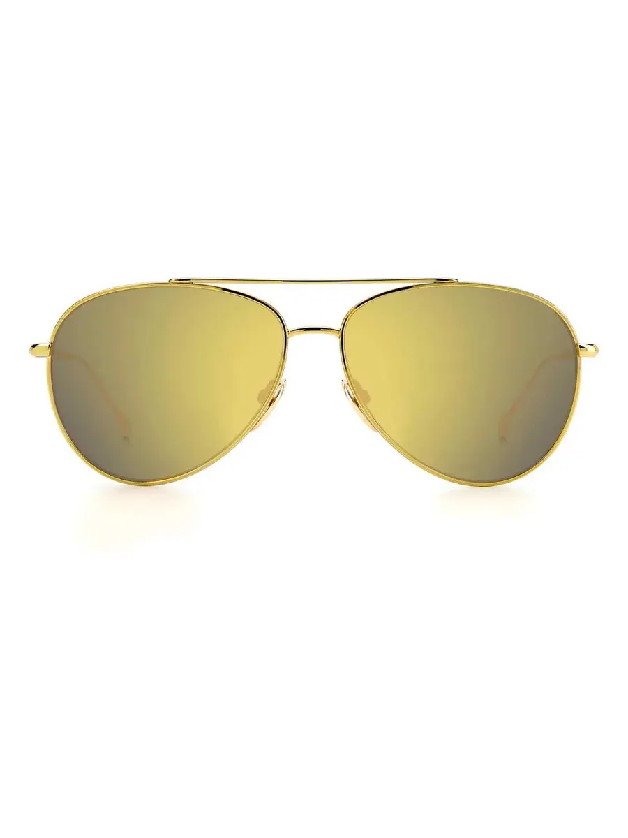 Женские солнцезащитные очки Isabel Marant Brown Multilayer Yellow Pilot IM 0011/S 040G/CU 60 — желтый