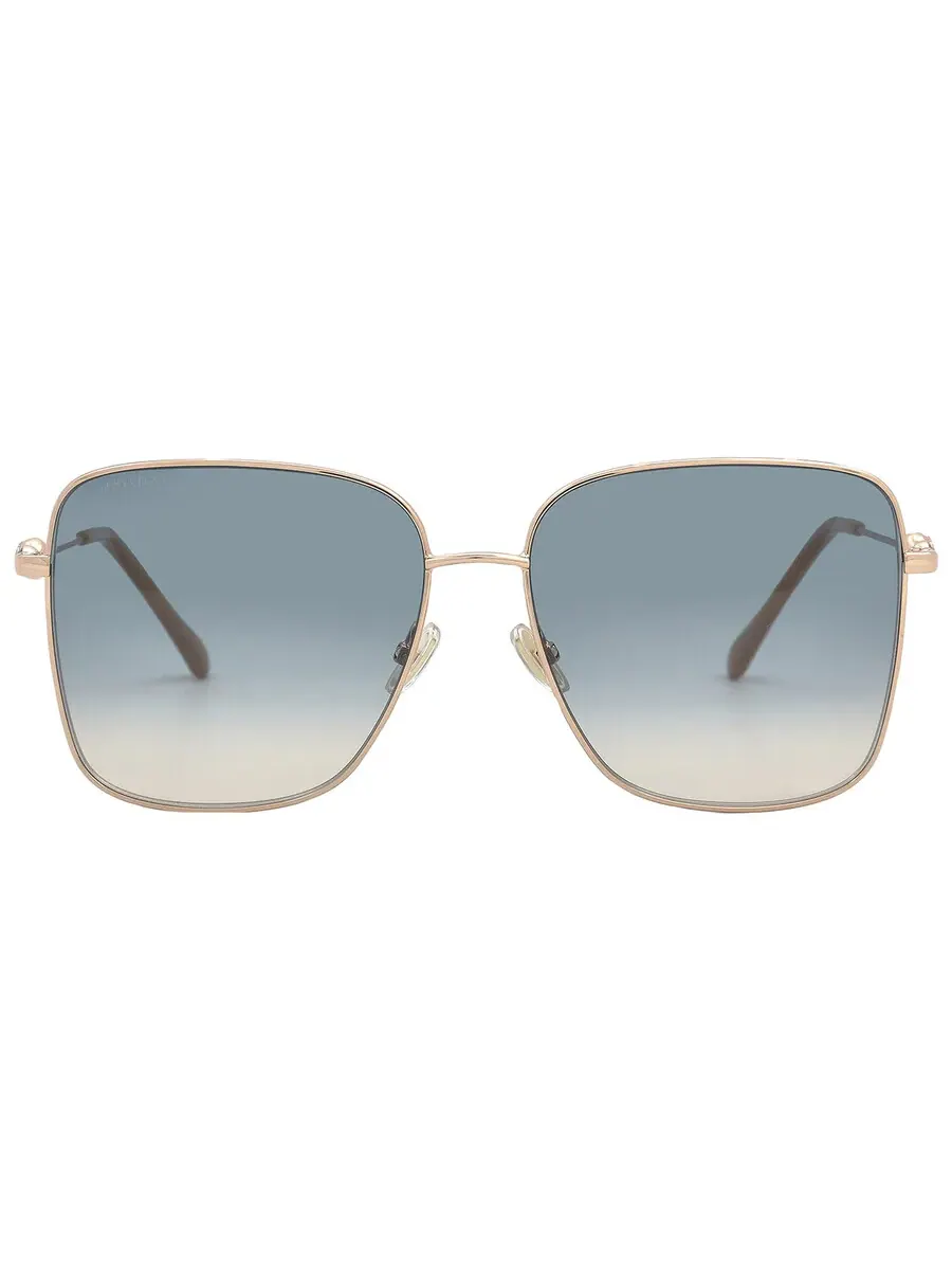 Женские солнцезащитные очки Jimmy Choo Blue Gradient Square HESTER/S 0BKU/I4 59 — золотистый