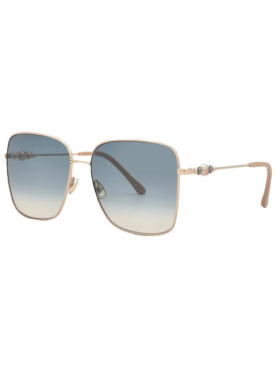 Женские солнцезащитные очки Jimmy Choo Blue Gradient Square HESTER/S 0BKU/I4 59 — изображение 3 из 6, золото