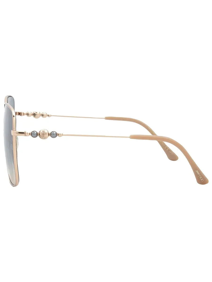 Женские солнцезащитные очки Jimmy Choo Blue Gradient Square HESTER/S 0BKU/I4 59 — изображение 4 из 6, золото