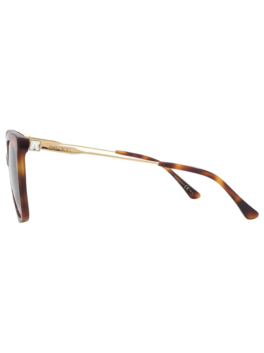 Женские солнцезащитные очки Jimmy Choo Brown Gradient Butterfly MACI/S 0086/HA 55 — изображение 5 из 6, серый