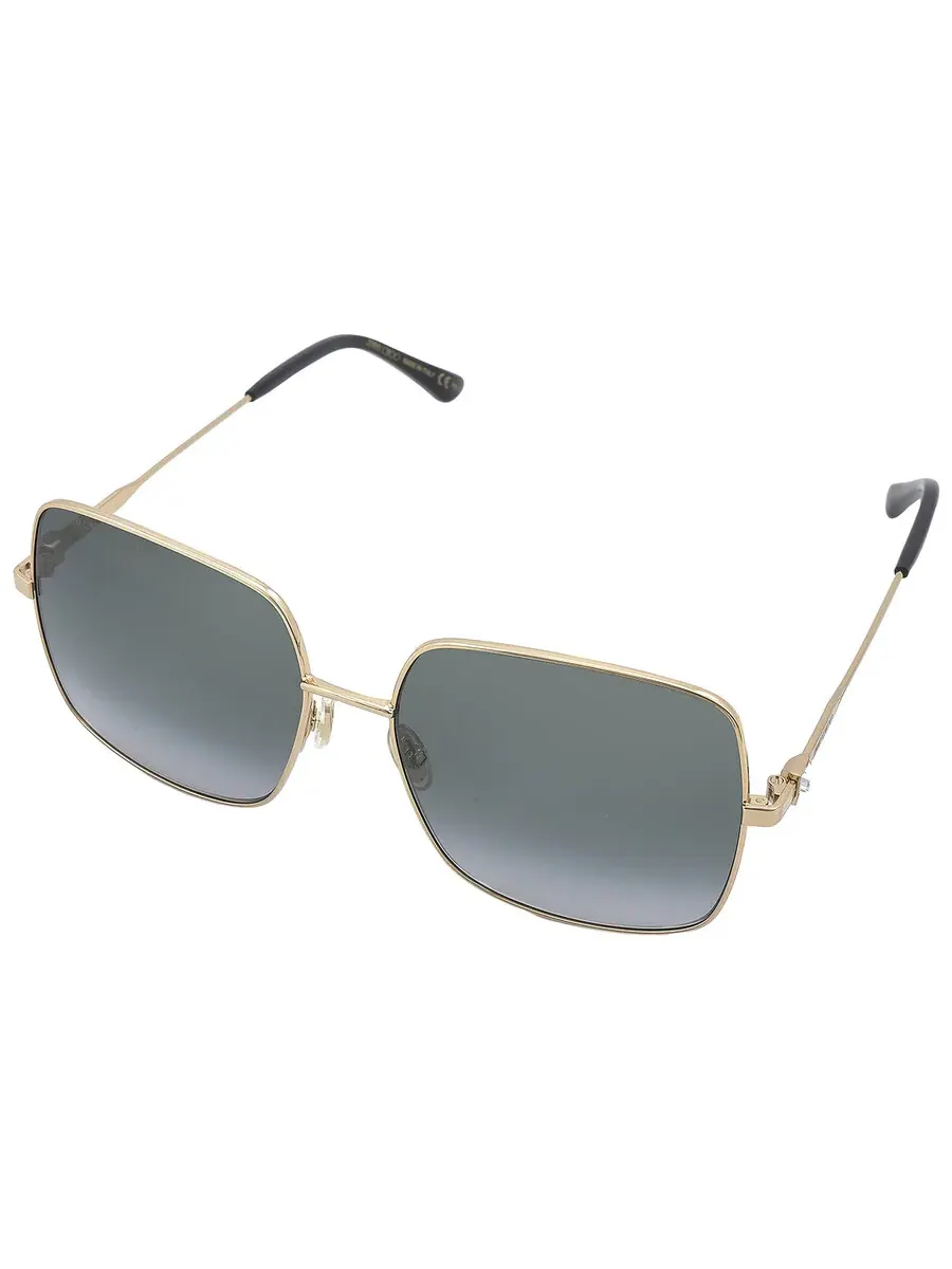 Женские солнцезащитные очки Jimmy Choo Dark Grey Square LILI/S 02M2/9O 58 — изображение 4 из 6, черный золотистый