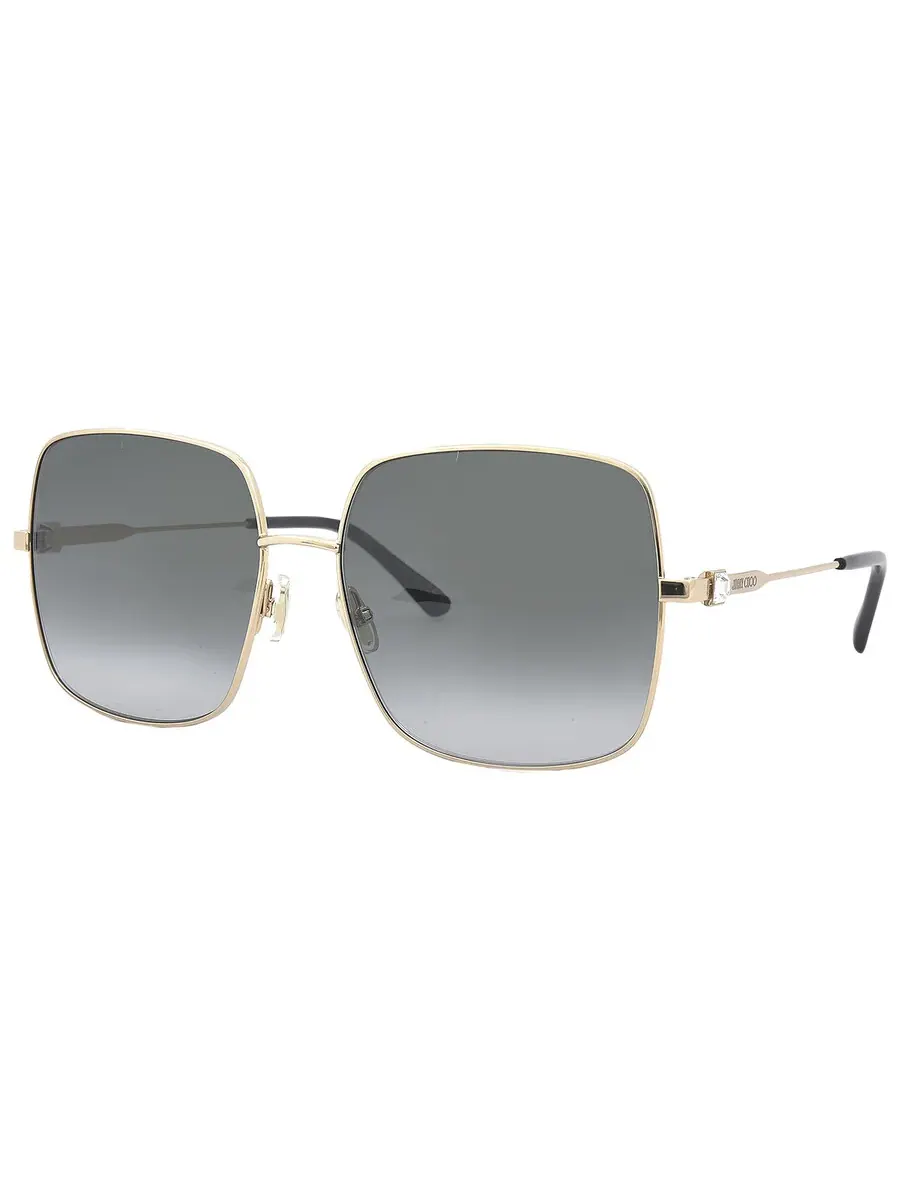 Женские солнцезащитные очки Jimmy Choo Dark Grey Square LILI/S 02M2/9O 58 — изображение 5 из 6, черный золотистый