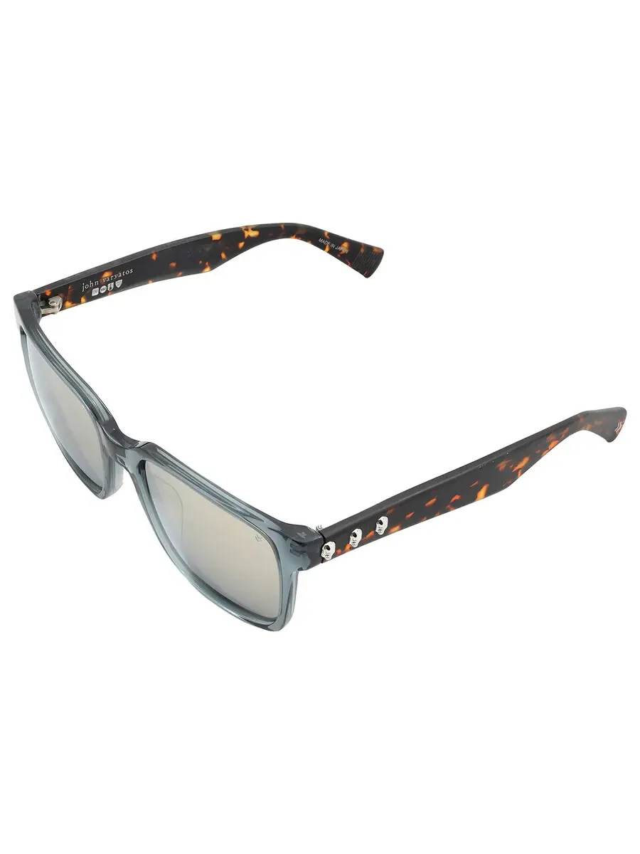 Солнцезащитные очки для женщин John Varvatos Bronze Mirror Square SJV554 0BLE 56 — изображение 5 из 5, синий