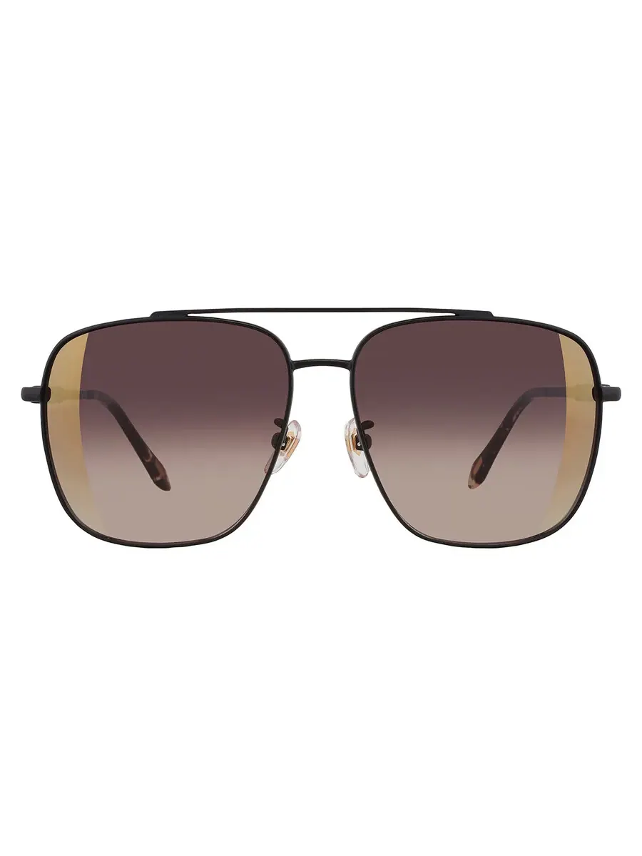 Солнцезащитные очки для женщин Just Cavalli Brown Gradient Mirror Gold Navigator SJC030 305G 61 — черный
