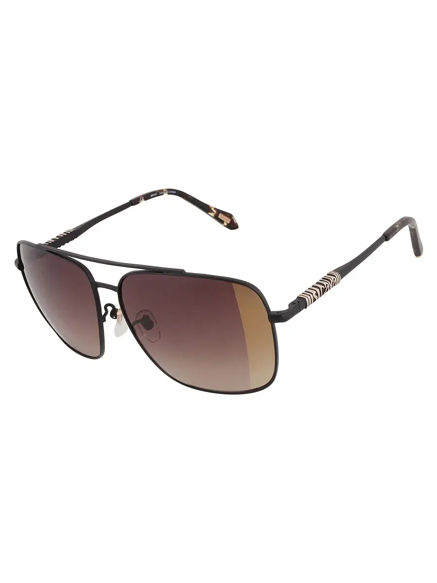 Солнцезащитные очки для женщин Just Cavalli Brown Gradient Mirror Gold Navigator SJC030 305G 61 — изображение 3 из 4, черный